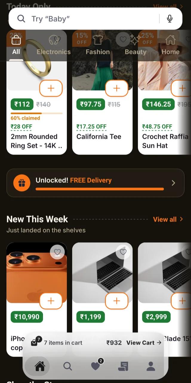 SnapCart app — Today Only deals