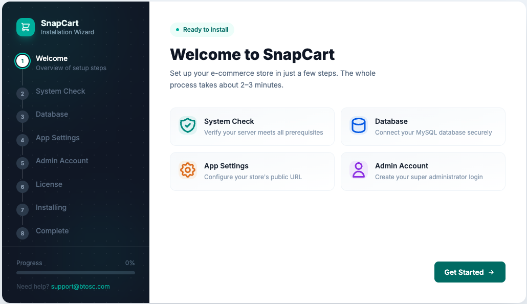 SnapCart installation step