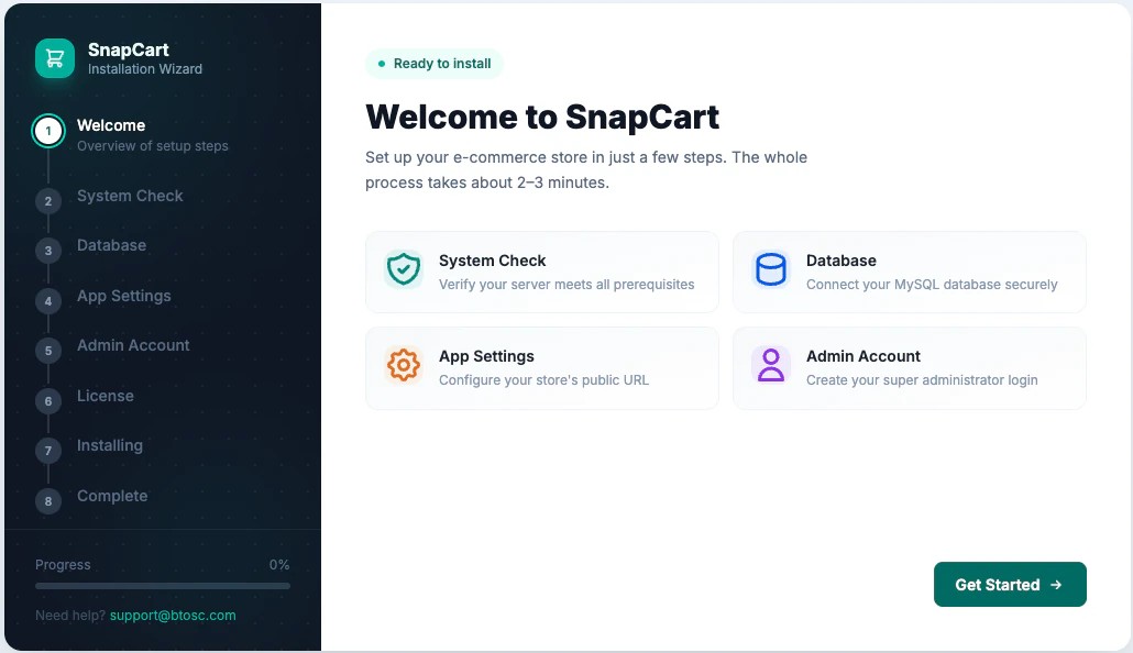 SnapCart installation step